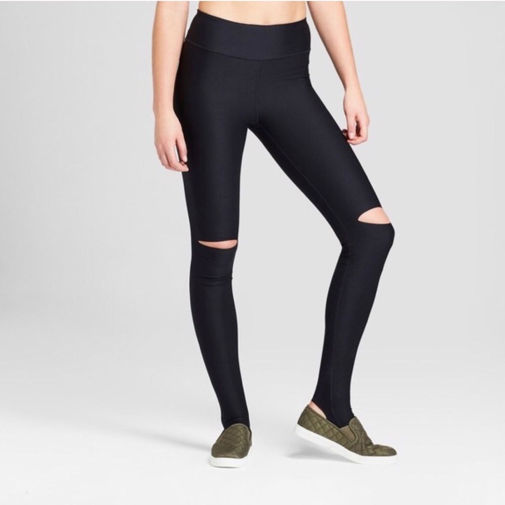 XS Joy lab ripped knee legging pants w/ stirrups